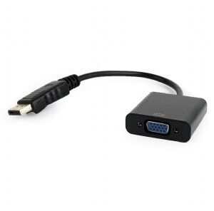 Gembird A-DPM-VGAF-02 vaizdo kabelio adapteris 0,15 m VGA (D-Sub) DisplayPort Juoda
