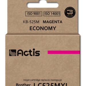 Actis KB-525M rašalas (pakaitinis Brother LC525M; standartinis; 15 ml; raudonos spalvos)