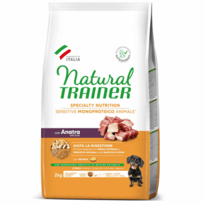 NATURAL TRAINER Sensitive Mini Adult DUCK sausas pašaras šunims, 2 kg