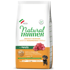 Natural Trainer DOG SENSITIVE NO GLUTEN ADULT MINI LAMB sausas pašaras šunims, 7 kg