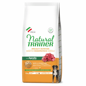 Natural Trainer Sensitive Medium/Maxi Adult Lamb sausas pašaras šunims, 12 kg