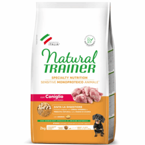 Natural Trainer sensitive mini adult RABBIT sausas pašaras šunims, 2 kg