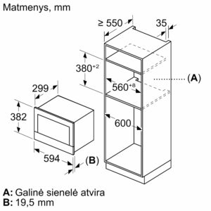 Įmontuojama mikrobangų krosnelė Bosch BFL9221B1 - Image 3