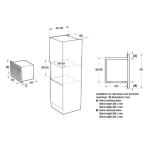 Įmontuojama mikrobangų krosnelė Hisense BIM325G42BG, 25 l - Image 2