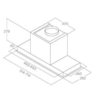 Įmontuojamas gartraukis ELICA HIDDEN 2.0 BL MAT/A/52, PRF0197740 - Image 2