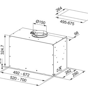 Įmontuojamas gartraukis Franke BOX FLUSH EVO FBFE WH MATT A52, baltas matinis 305.0665.366 - Image 2