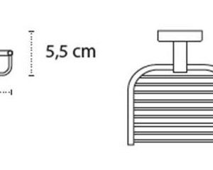 Muilinė su laikikliu Kapitan QUATTRO 43 03 66, balta matinė - Image 2