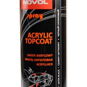 Juodi pusiau blizgūs dažai 500ml BLACK SATIN