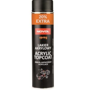 Aerozoliniai juodi matiniai dažai  BLACK MAT 600ml │Novol