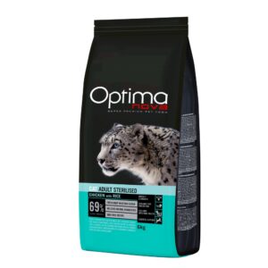 OPTIMA Nova Cat Sterilised su vištiena sausas kačių maistas , 6 kg