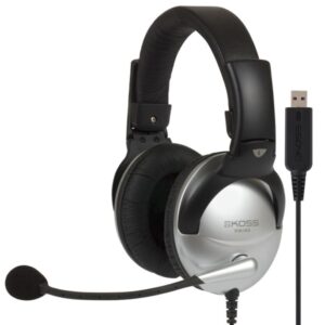 Koss | Gaming headphones | SB45 USB | Wired | On-Ear | Microphone | Noise canceling | Silver/Black