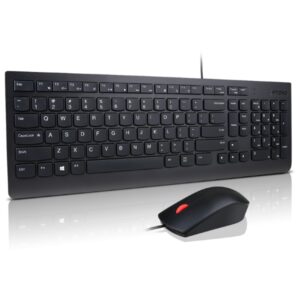 Lenovo Essential | Klaviatūra and Mouse Combo | Wired | US Euro | Black
