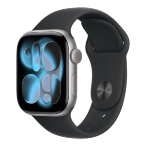 Apple Watch Series 11 GPS + Cellular 42mm Space Grey Aluminium Case with Black Sport Band - M/L | Apple