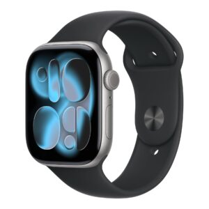 Apple Watch Series 11 GPS + Cellular 46mm Space Grey Aluminium Case with Black Sport Band - S/M | Apple