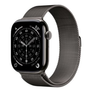 Apple Watch Series 11 GPS + Cellular 46mm Slate Titanium Case with Slate Milanese Loop - M/L | Apple
