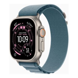 Apple Watch Ultra 3 GPS + Cellular 49mm Natural Titanium Case with Light Blue Alpine Loop - Medium | Apple