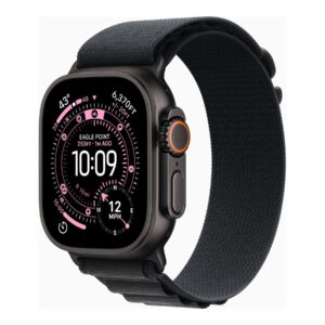 Apple Watch Ultra 3 GPS + Cellular 49mm Black Titanium Case with Black Alpine Loop - Medium | Apple