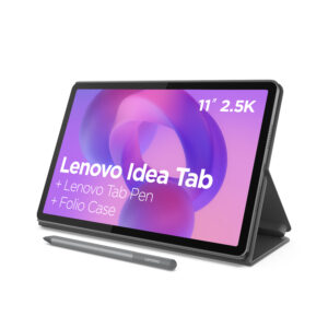 Lenovo Idea Tab Wi-Fi (w/o power adapter) | ZAFR0006SE | 11 " | Luna Grey | IPS | 2560x1600 pixels | MediaTek | Dimensity 6300 | 8 GB | Soldered LPDDR4x | 256 GB | Wi-Fi | Front camera | 5 MP | Rear camera | 8 MP | Bluetooth | 5.2 | Android | 15 (OS upgrades until Android 17 and 4 years security patches) | Warranty 24 month(s) | Folio Case, Lenovo Tab Pen, USB-A to USB-C cable, Manual