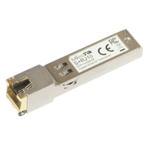 MikroTik | S+RJ10 | SFP+ | Copper | RJ-45 | 10/100/1000/10000 Mbit/s | Maximum transfer distance 200 m | -20 to +60C | COMPATIBLE ONLY WITH ACTIVE COOLING SWITCHES (DISCONNECTS WITH PASSIVE COOLING SWITCHES) -20 to +60C - Image 1