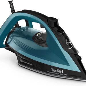 TEFAL | FV6832E0 | Steam Iron | 2800 W | Water tank capacity 270 ml | Continuous steam 50 g/min | Steam boost performance 260 g/min | Black/Blue - Image 1