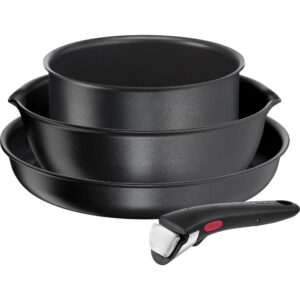 TEFAL Pots and pans set, 4 pcs | L7629453 Ingenio Daily Chef | Frying | Diameter 18/22/26 cm | Suitable for induction hob | Removable handle