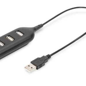 Digitus | USB 2.0 Hub, 4-Port, Bus Powered 4 X USB A/F AT Connected Cable | AB-50001-1 | USB 2.0 Hub