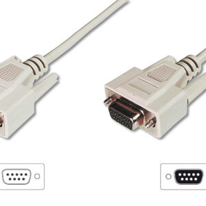 Digitus | Data transfer extension cable, D-Sub9/St - D-Sub9/Bu | AK-610203-030-E