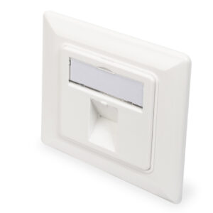 Digitus | Wallplate for Keystone Modules, German type, middle plate 50x50 mm, frame 80x80 mm | DN-93811