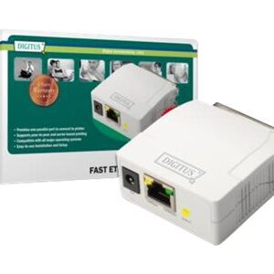 Digitus | Fast Ethernet Print Server, 1-Port 1x RJ45, 1x DB-36-pin male Centronics | DN-13001-1 | White