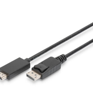 Digitus Adapter Cable, DP - HDMI type A | DisplayPort to HDMI | 2 m
