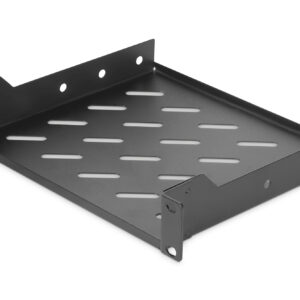 Digitus | 1U fixed shelf | DN-10-TRAY-2-B | Perfect for storage of components which are not 254 mm (10") suitable. Slim design which takes space of 1 height unit. Easy and quick to mount or dismount. Load capacity: 25 kg | Black