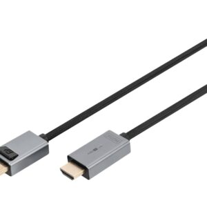 Digitus 4K DisplayPort Adapter Cable, DP - HDMI Type A | DB-340202-018-S | 1.8 m