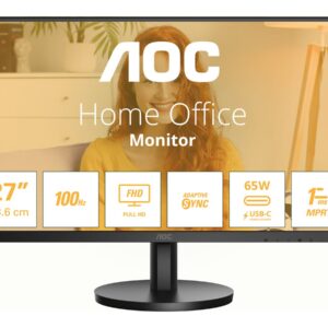 AOC | 27B3CA2 | 27 " | IPS | FHD | 16:9 | 100 Hz | 1 ms | 1920 x 1080 pixels | 250 cd/m² | HDMI ports quantity 1 | Black
