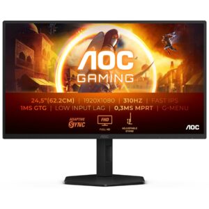 AOC | 25G4SXU | 24.5 " | IPS | FHD | 310 Hz | 1 ms | 1920 x 1080 pixels | 400 cd/m² | HDMI ports quantity 2 | Black