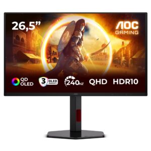 AOC | Q27G4ZDR | 27 " | QD-OLED | QHD | 16:9 | 240 Hz | 0.03 ms | 2560 x 1440 pixels | 400 cd/m² | HDMI ports quantity 2 | Black