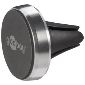 Goobay | Magnetic mount Metal Slim Design for smartphones (35mm) | 38685 | Black/Silver | Magnetic holder is suitable for almost every smartphone; Quick-Snap assembly technology for quick and easy use; Smart and almost invisible fastening option on the car's ventilation shaft; Is also perfect as a table stand for the smartphone
