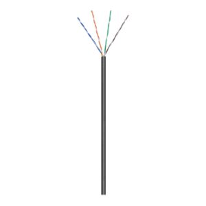 Goobay Outdoor Network Cable | CAT 5e U/UTP | AWG 26/7 | Cable length: 100 m | Black
