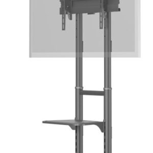 Goobay Floor stand | 59508 TV Presentation Stand Pro (Size L) | Adjustable Height, Tilt | 37-70 " | Black