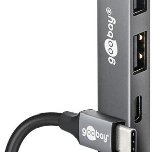 Goobay Slim 4-Port USB Hub, USB-C to USB-C/USB-A, 5 Gbit/s | 74459