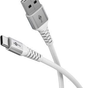 Goobay USB-C to USB-A Supersoft Textile Cable with Metal Plugs | 74531