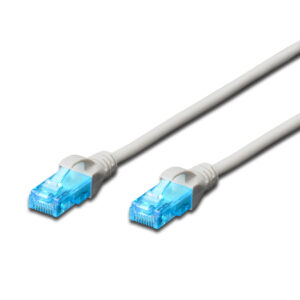 Digitus | Patch cord | CAT 5e U-UTP | Grey | Modular RJ45 (8/8) plug | Modular RJ45 (8/8) plug