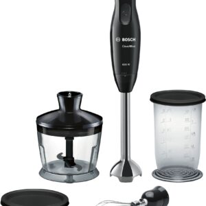 Bosch | Blender | CleverMixx MSM2650B | Hand Blender | 600 W | Number of speeds 12 | Chopper | Mini chopper | Black