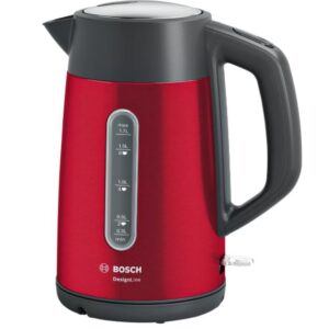 Bosch | Kettle | DesignLine TWK4P434 | Electric | 2400 W | 1.7 L | Stainless steel | 360° rotational base | Red/Black