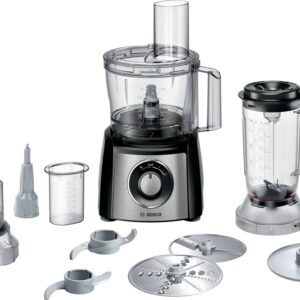 Bosch | Food Processor MultiTalent 3 Plus | MCM3PM386 | 900 W | Number of speeds 2 | Bowl capacity 2.3 L | Black/Stainless steel