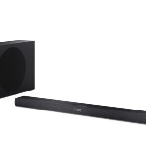 Sharp 2.1ch Ultra-slim Dolby Atmos/DTS Virtual: X Soundbar with Wireless Subwoofer | HT-SBW320 | 360 W | Bluetooth | Black | Wireless connection