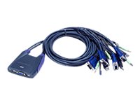 Aten 4-Port USB VGA/Audio Cable KVM Switch | Aten | 4-Port USB VGA/Audio Cable KVM Switch (0.9m, 1.2m)