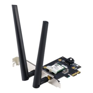 Asus | Wi-Fi Adapter, Tri-Band, Wi-Fi 6E Adapter | PCE-AXE5400 | 802.11ax | 574/2402/2042 Mbit/s | Mesh Support No | MU-MiMO No | No mobile broadband | 36 month(s)