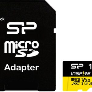 Silicon Power Memory card with adapter | Inspire | 128 GB | microSDXC | Flash memory class C10, UHS-I U3, V30, A2