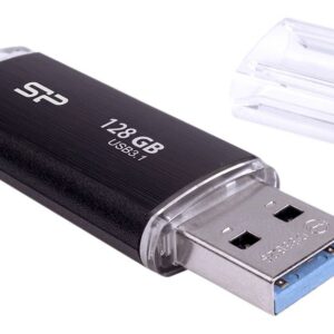 Silicon Power | USB 3.1 Flash Drive | Blaze B02 | 128 GB | USB 3.2 Gen 1/USB 3.1 Gen 1/USB 3.0/USB 2.0 | Black