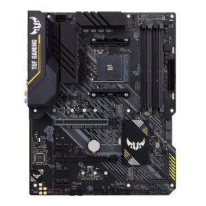 Asus | TUF GAMING B450-PLUS II | Processor family AMD | Processor socket AM4 | DDR4 | Memory slots 4 | Number of SATA connectors 6 x SATA-600 (RAID) | Chipset AMD B | ATX